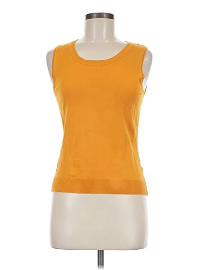 Pre-owned August Silk Sleeveless T-shirt In Yellow