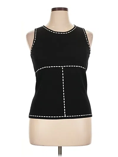 Pre-owned August Silk Sweater Vest In Black