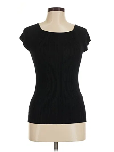 Pre-owned August Silk Sweater Vest In Black
