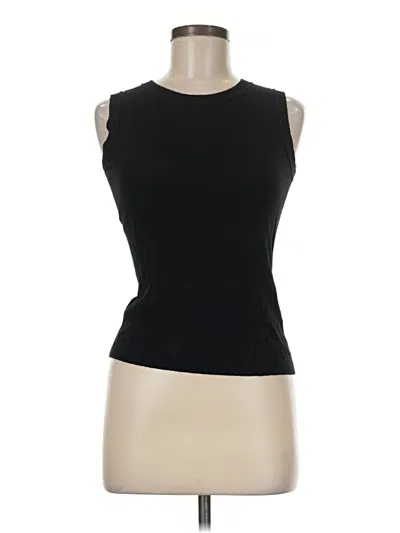 Pre-owned August Silk Sweater Vest In Black