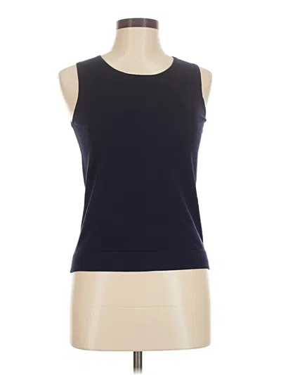 Pre-owned August Silk Sweater Vest In Blue