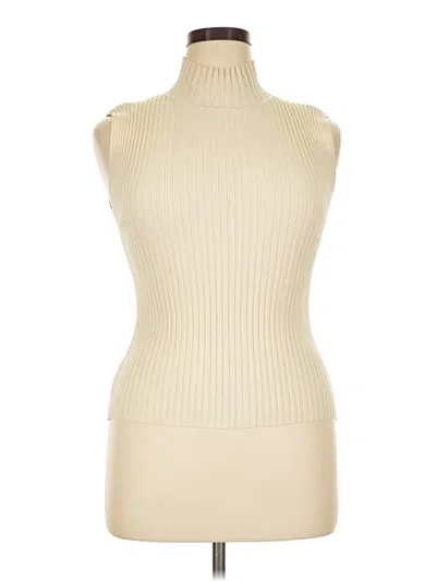 Pre-owned August Silk Sweater Vest In Ivory