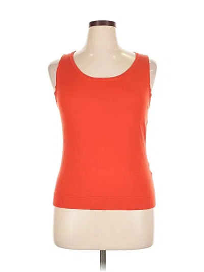 Pre-owned August Silk Sweater Vest In Orange