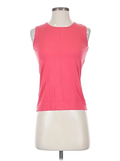 Pre-owned August Silk Sweater Vest In Pink