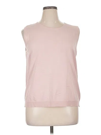 Pre-owned August Silk Sweater Vest In Pink