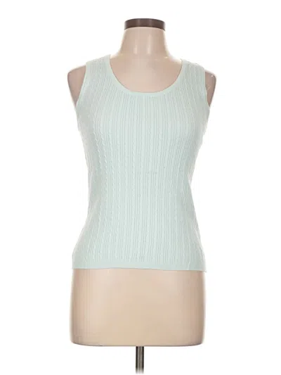 Pre-owned August Silk Sweater Vest In Teal