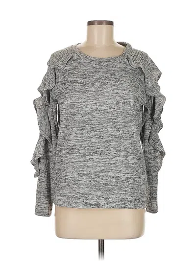 Pre-owned August Silk Sweatshirt In Gray