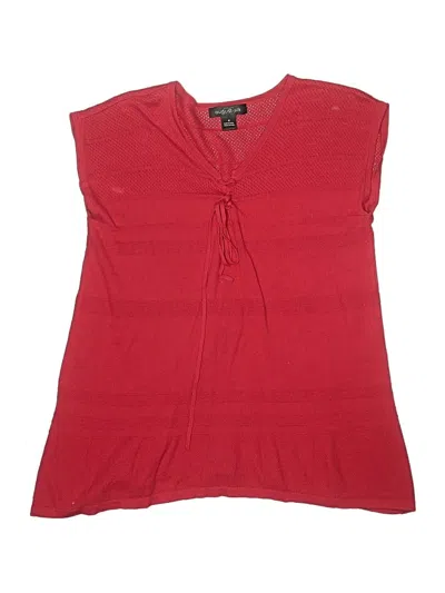 Pre-owned August Silk Swimsuit Cover Up In Red
