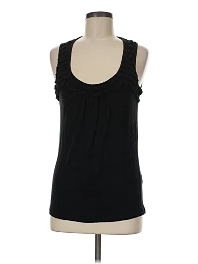 Pre-owned August Silk Tank Top Black Strapless Neckline Tops