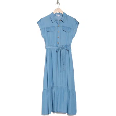 August Sky Chambray Shirtdress
