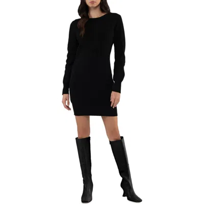 August Sky Cutout Sweater Dress In Black