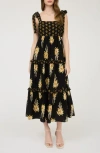 August Sky Floral Bow Strap Maxi Dress