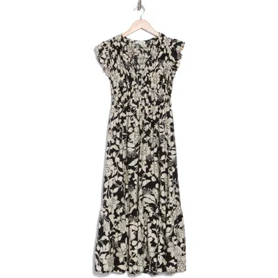 August Sky Floral Cap Sleeve Dress