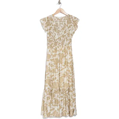 August Sky Floral Cap Sleeve Dress
