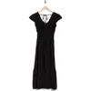 August Sky Flutter Sleeve Midi Dress