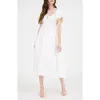 August Sky Flutter Sleeve Tiered Maxi Dress