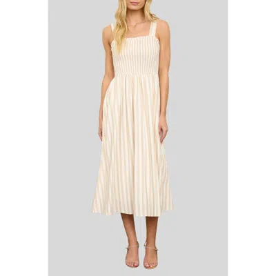 August Sky Stripe Sundress In Neutral