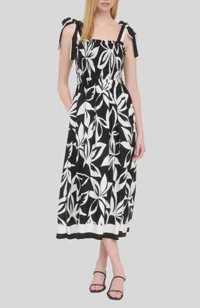 August Sky Tie Strap Sundress In Multi