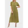 August Sky Tiered Midi Dress