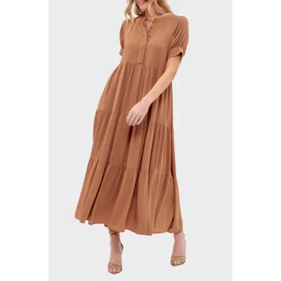 August Sky Tiered Midi Dress