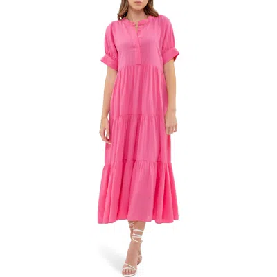 August Sky Tiered Midi Dress