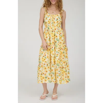 August Sky Tiered Midi Dress