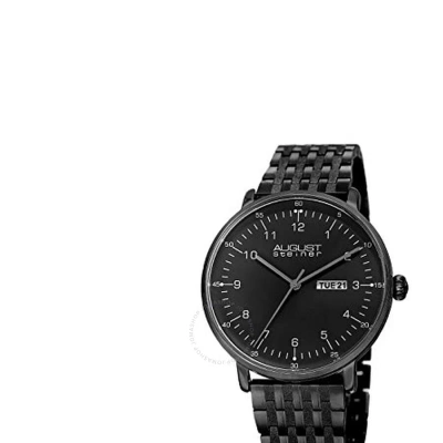 August Steiner Black Dial Black Ion-plated Men's Watch As8215bk