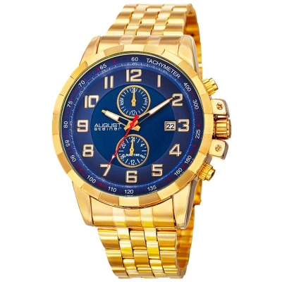 August Steiner Blue Dial Men's Watch As8153ygbu In Gold