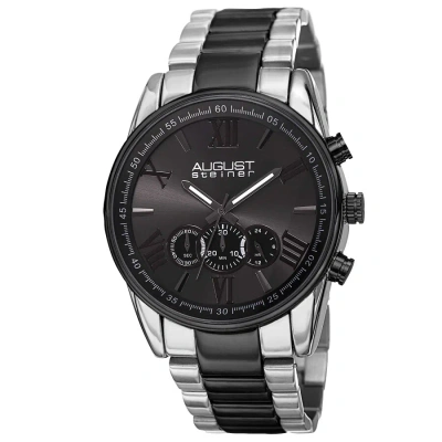 August Steiner Chronograph Quartz Black Dial Men's Watch As8163ttb