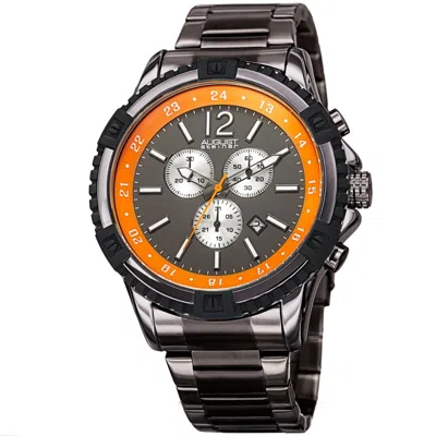 August Steiner Chronograph Quartz Grey Dial Men's Watch As8229gnor In Black