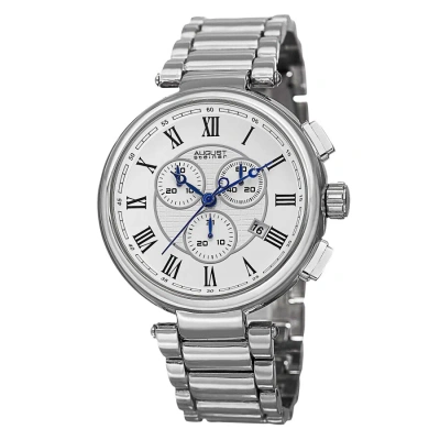 August Steiner Chronograph Quartz Silver Dial Men's Watch As8148ss In Metallic