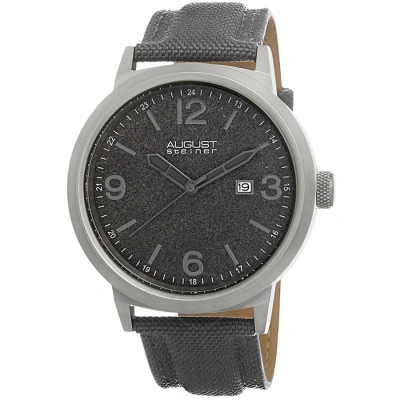 August Steiner Grey Dial Grey Canvas Men's Watch As8088gy In Gray
