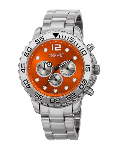 August Steiner Men's Alloy Bracelet Watch In Red