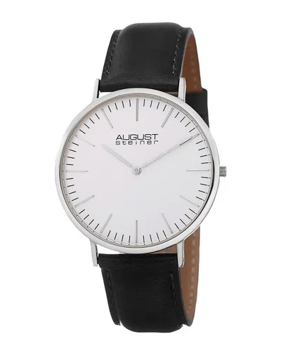AUGUST STEINER AUGUST STEINER MEN'S LEATHER WATCH