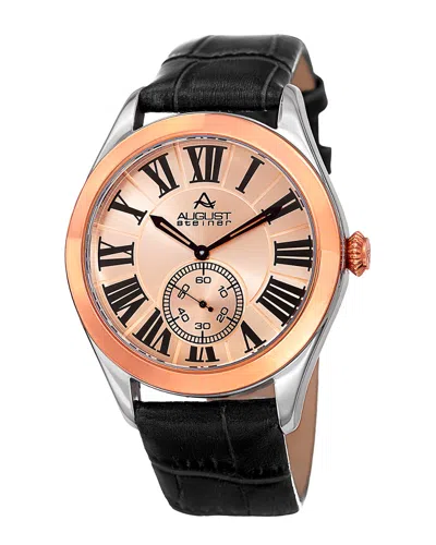 August Steiner Men's Leather Watch In Multi
