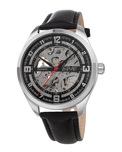 August Steiner Men's Leather Watch In Gray
