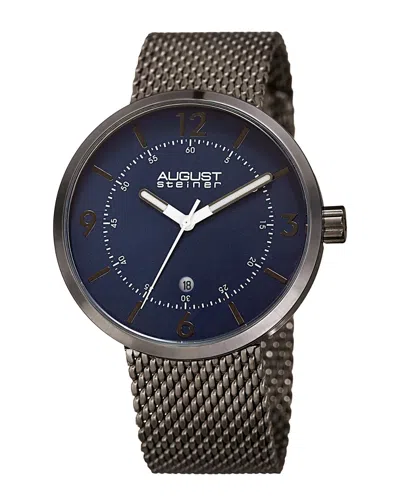 AUGUST STEINER AUGUST STEINER MEN'S STAINLESS STEEL MESH WATCH