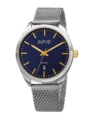 August Steiner Men's Stainless Steel Mesh Watch In Metallic