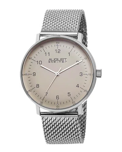 August Steiner Men's Stainless Steel Watch In Silver