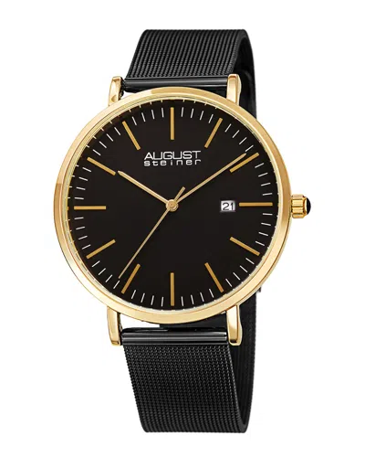 August Steiner Men's Stainless Steel Watch In Black