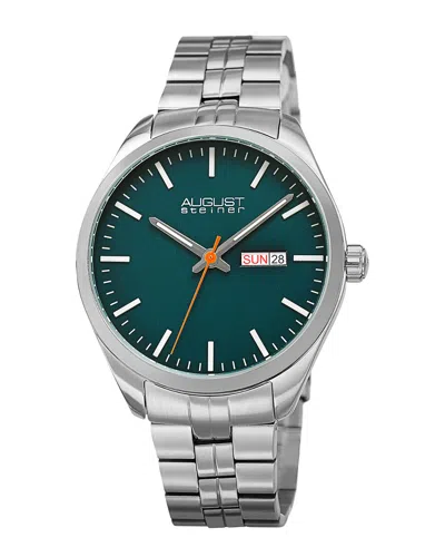 August Steiner Men's Stainless Steel Watch In White