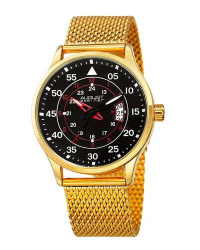 August Steiner Men's Stainless Steel Watch In Gold
