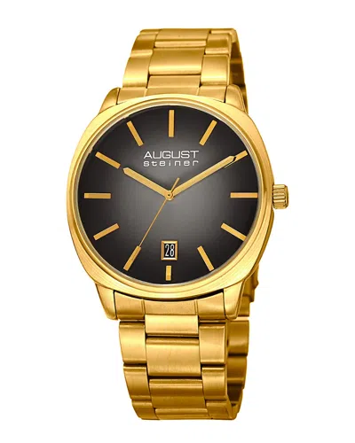 August Steiner Men's Stainless Steel Watch In Gold