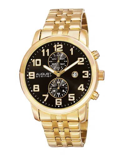 August Steiner Men's Stainless Steel Watch In Multi