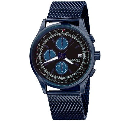 August Steiner Quartz Black Dial Men's Watch As8194bu In Blue