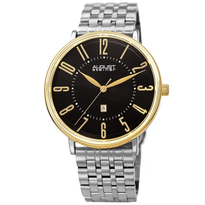 August Steiner Quartz Black Dial Men's Watch As8257ttg In Metallic