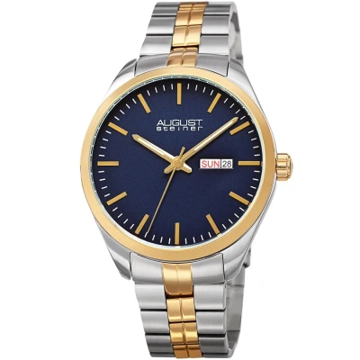 August Steiner Quartz Blue Dial Men's Watch As8271ttg In Metallic