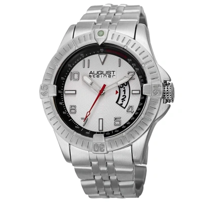 August Steiner Quartz Silver Dial Men's Watch As8185ss In Metallic