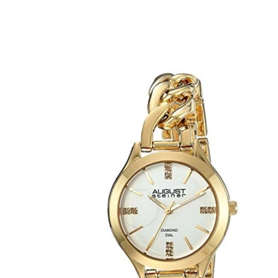 August Steiner Silver Dial Yellow Gold-tone Ladies Watch As8222yg