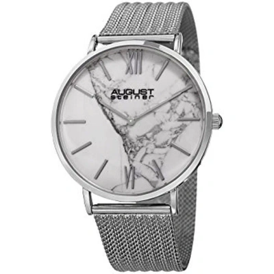August Steiner White Dial Men's Watch As8218ss In Metallic